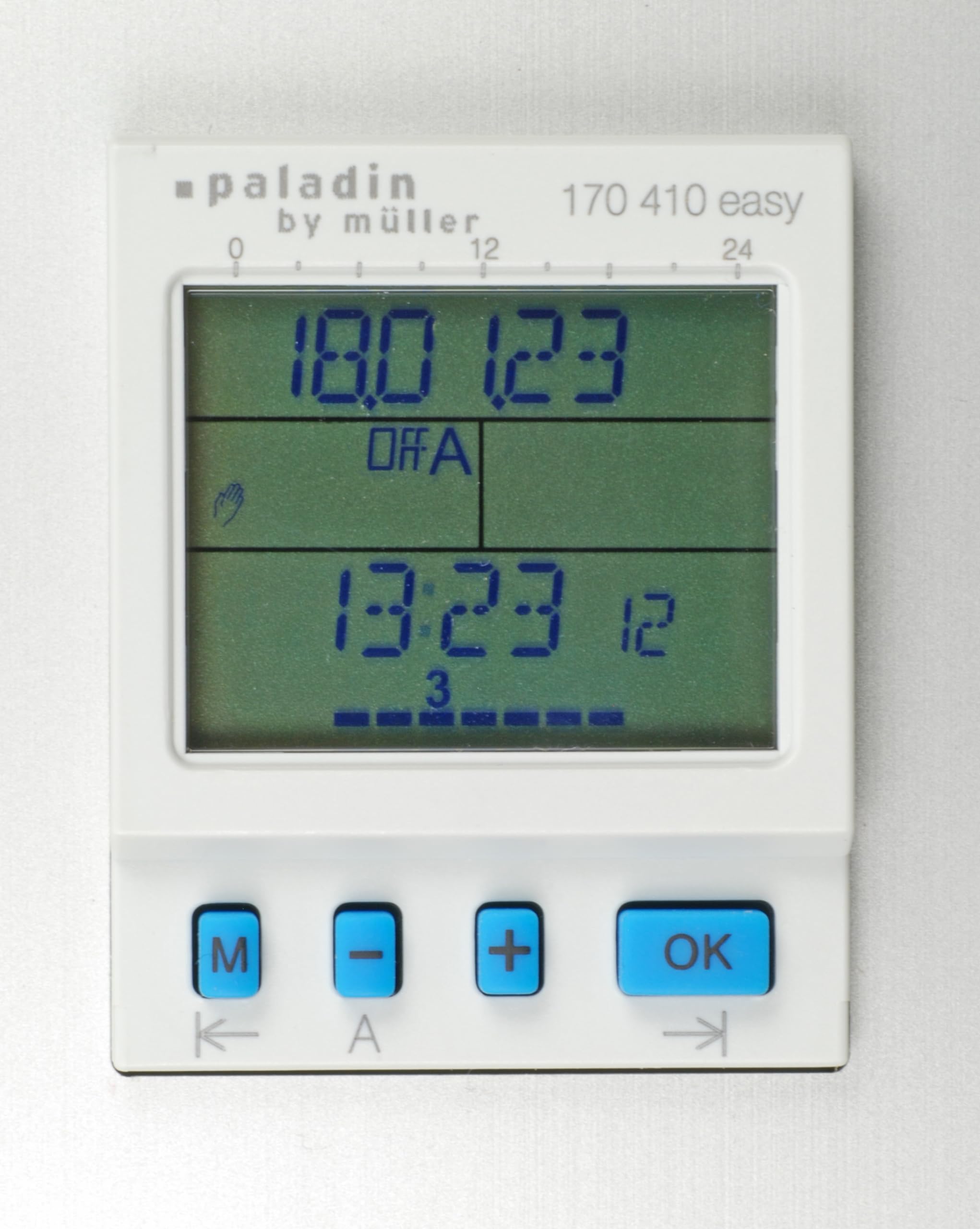 EHMANN Ciabatta elettrica 0874x00052031, 5 prese, con timer, programma giornaliero e settimanale e funzioni aggiuntive, alloggiamento in alluminio, possibilità di fissaggio 1,5 m cavo