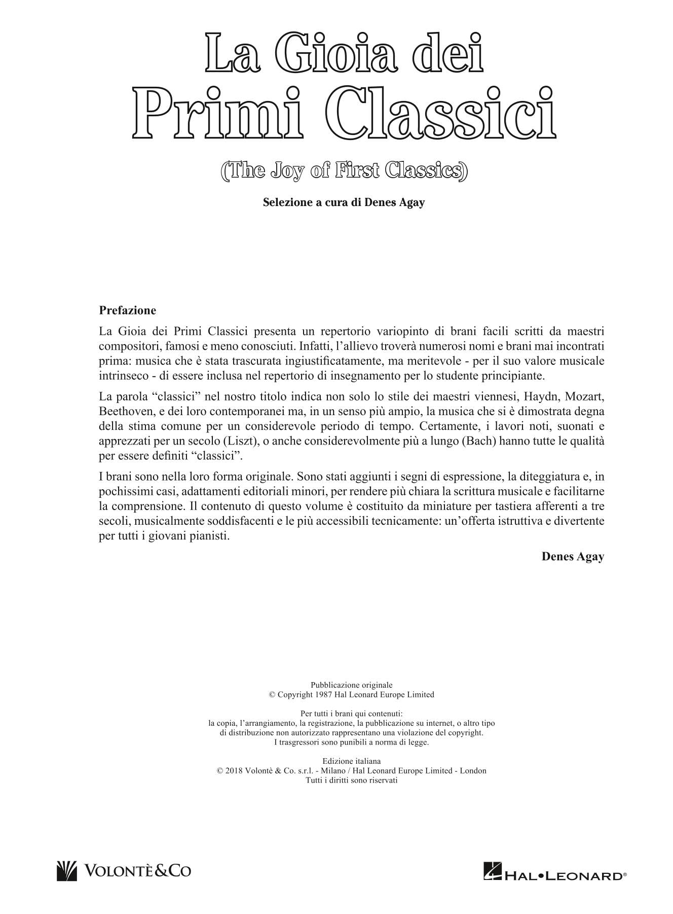 La gioia dei primi classic. The joy of first classics. Ediz. italiana