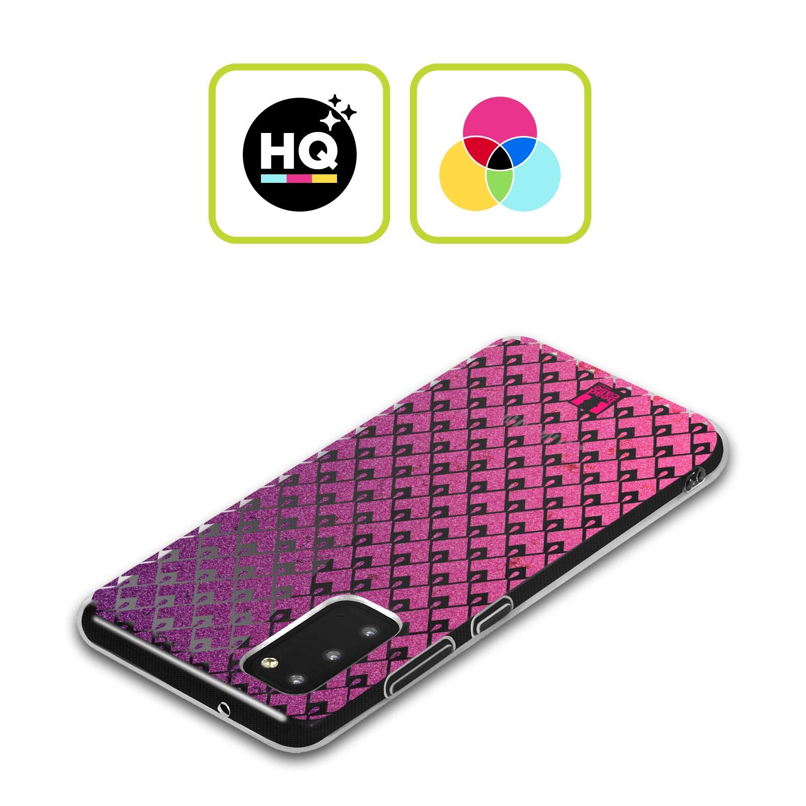 Head Case Designs Turchese E Fucsia Particelle Pattern Custodia in Gel [Protezione di Grado Militare] Compatibile con Galaxy A52 / A52s / 5G (2021