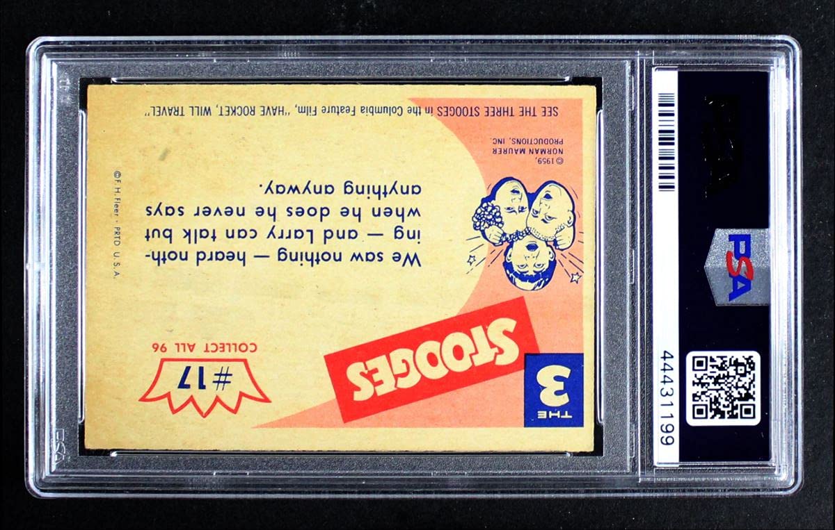 Amazon.com: 1959 Fleer Three Stooges # 17 See No Evil Hear No Evil (Card)  PSA PSA 7.00 : Collectibles & Fine Art