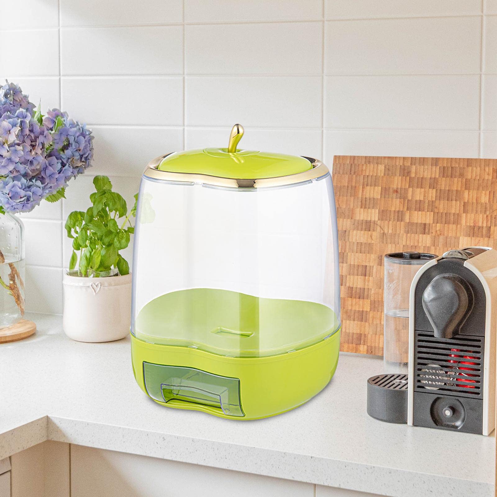 Contenitore Cereali Trasparente 10Kg | Contiene cereali, misura inclusa, dispensatore 10kg, cucina