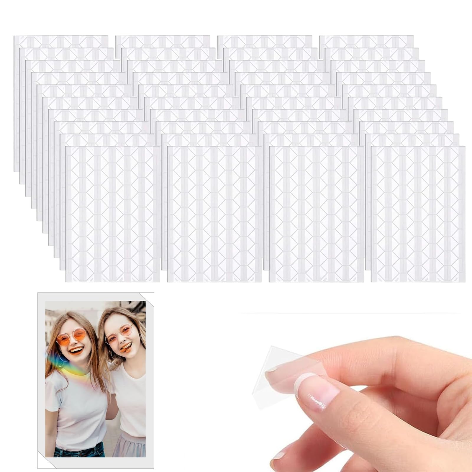 4080PCS Photo Corners, Clear Self Adhesive Photo Stickers, Photo Corners for Scrap Book, Photo Corners Clear self Adhesive, for Pictures Albums Scrapbook DIY Craft Picture Edge Stickers (Clear)