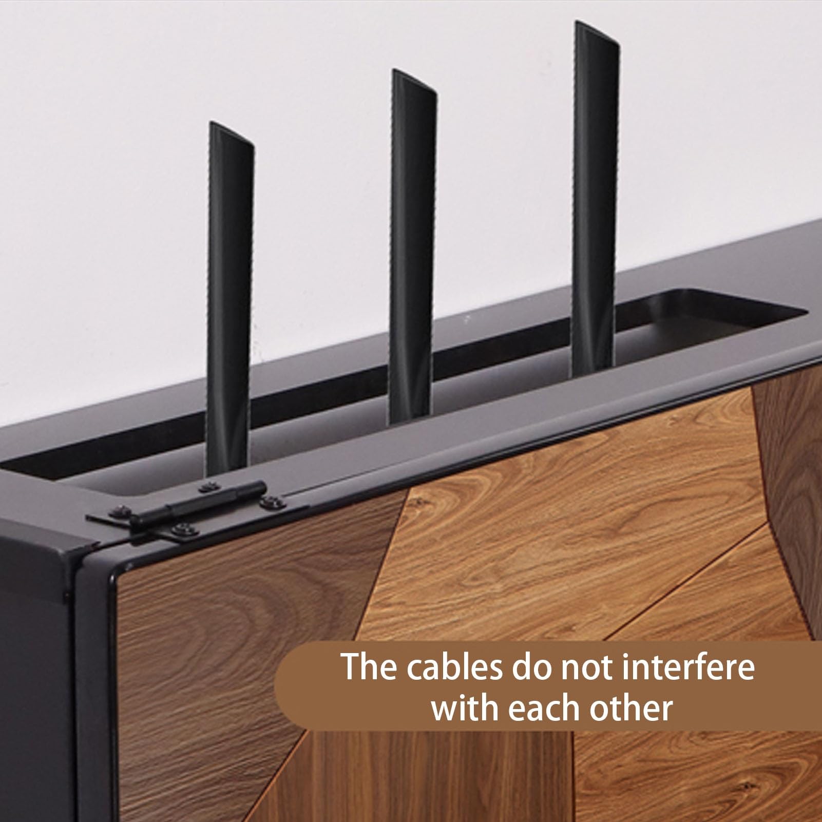 Étagère murale pour routeur, support de rangement WiFi, cache la boîte WiFi, organise les routeurs sans fil, idéal pour le bureau et la maison (40 cm) – Design durable et élégant