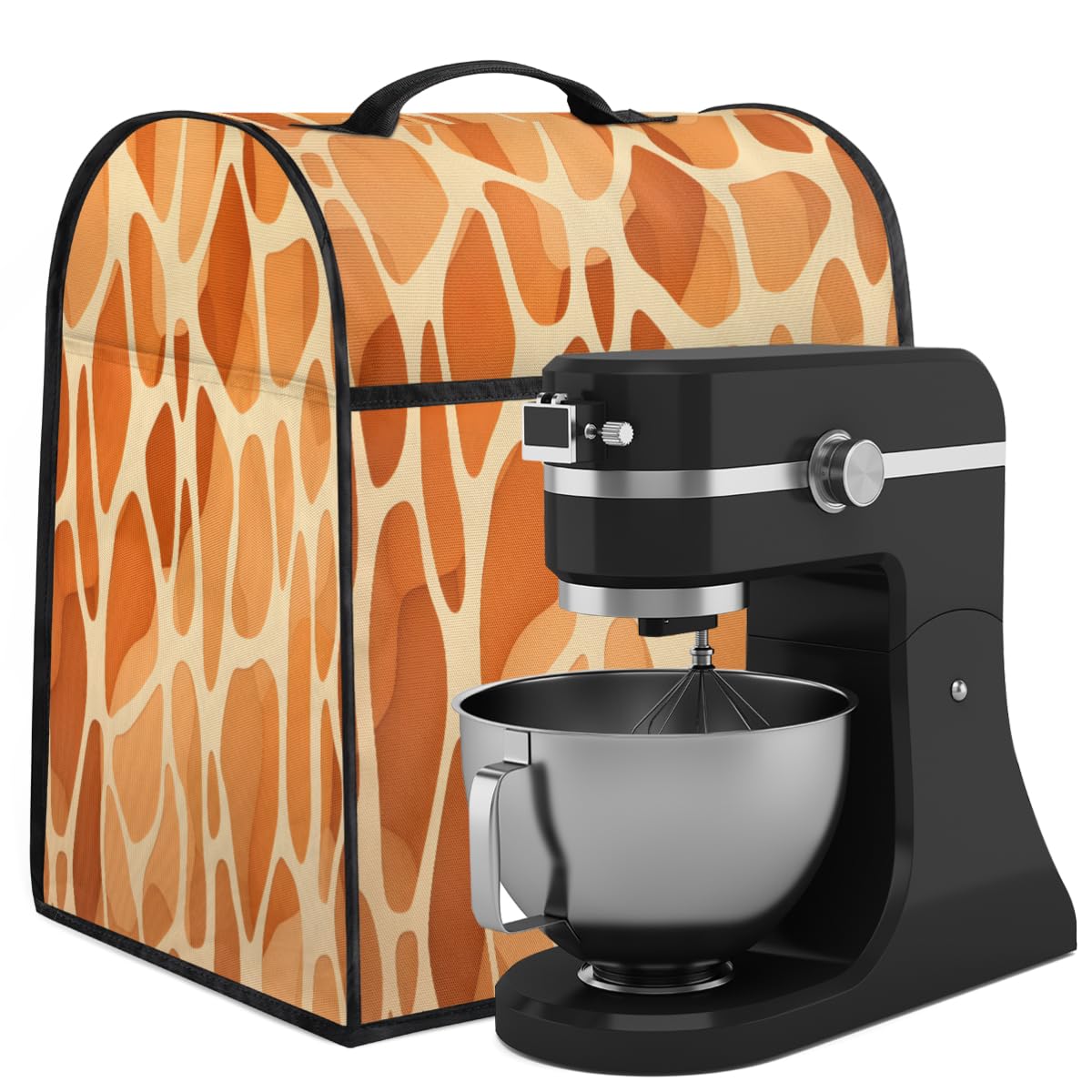 Coffee Maker Cover Giraffe Skin Printing Kitchen Appliance Covers Small Appliance Covers Blender Cover Juicer Cover Dust Covers for Kitchen Appliances with Top Handle and Pockets,Washable,C716