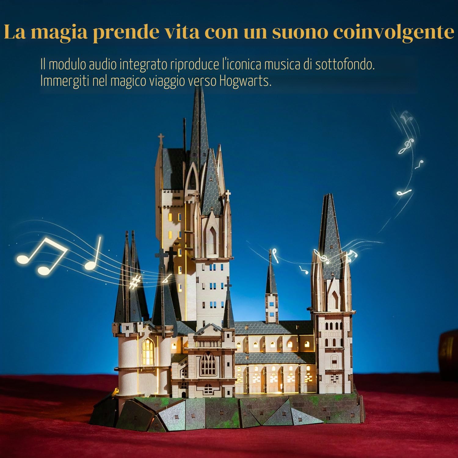 PUREMIND Harry Potter Torre di Astronomia, Puzzle 3D legno, castello magico | Licenza ufficiale, regalo Harry Potter, Torre di Astronomia, kit da montare, modellino da collezione, decorazione per mensola