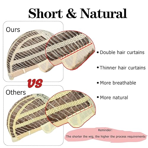 Miniatura 3 de SEVENCOLORS Peluca corta para hombre, pelucas rubias mixtas para hombres, cabello natural, sintético, cosplay, Halloween, disfraz, pelucas