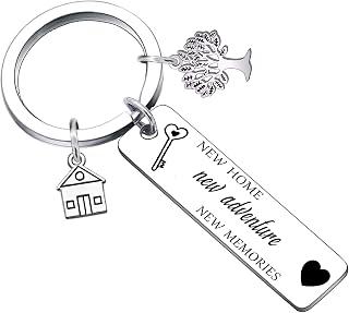 New Home Gifts New Home New Adventures New Memories Keyring Keychain Housewarming Gifts for Relatives and Friends