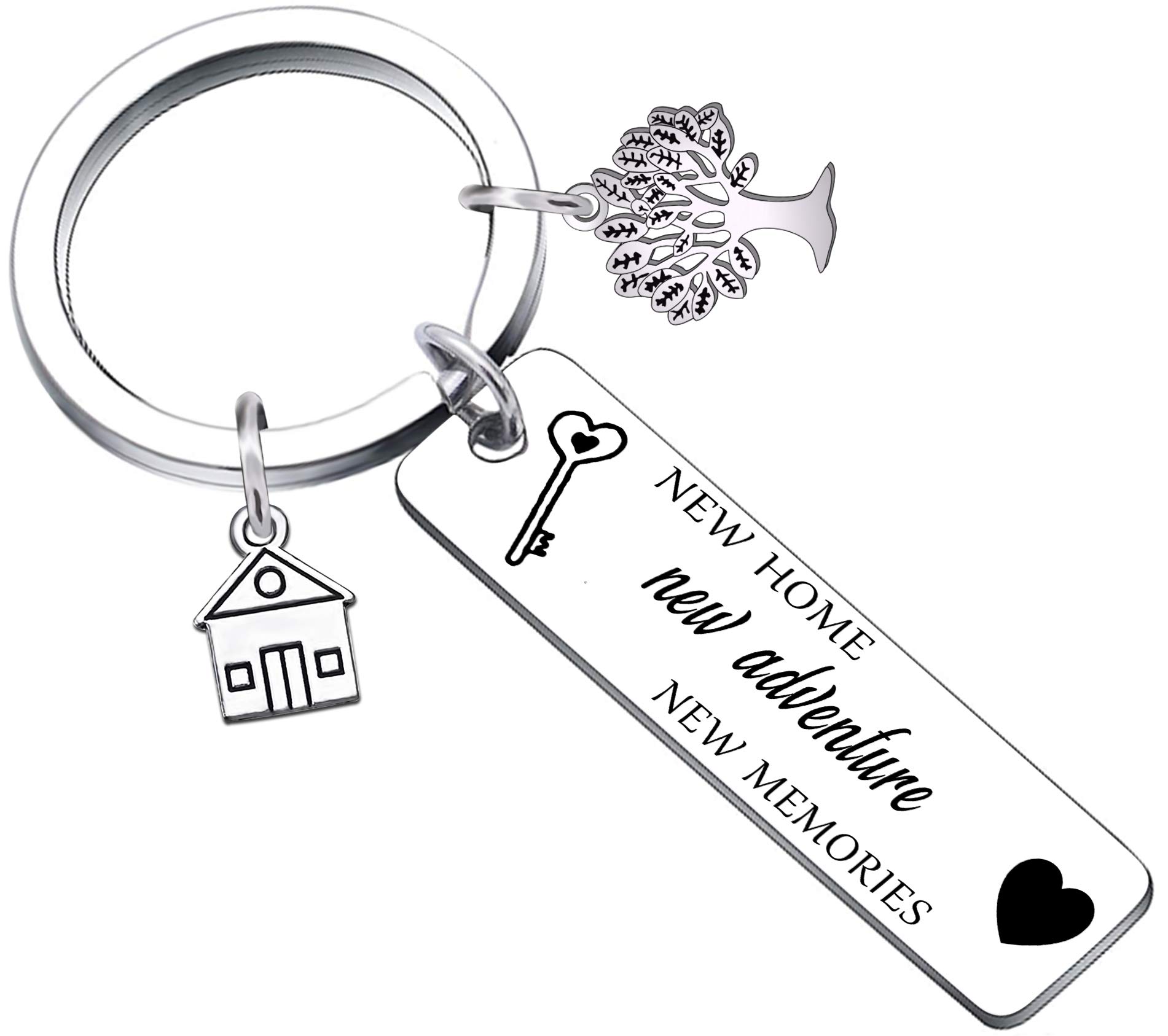 Qmvmv Silver New Home Keyring & Keychain - Housewarming Gifts For Relatives & Friends