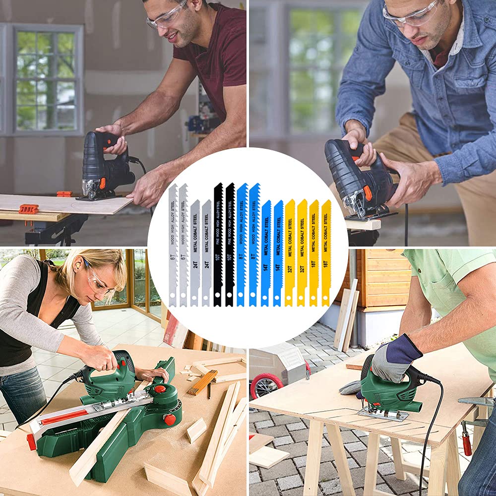 Lama multiuso per seghetto alternativo, 14 pezzi, per legno, metallo, plastica, PVC, accessori per seghetto alternativo
