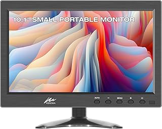 Portable Monitor HDMI , Kenowa 10.1 Inch Extend Monitor FHD 1366x768 Display, Mobile Monitor IPS Screen with HDMI&VGA for Raspberry pi Laptop/PC/CCTV/Xbox/PS4, Built-in Speakers