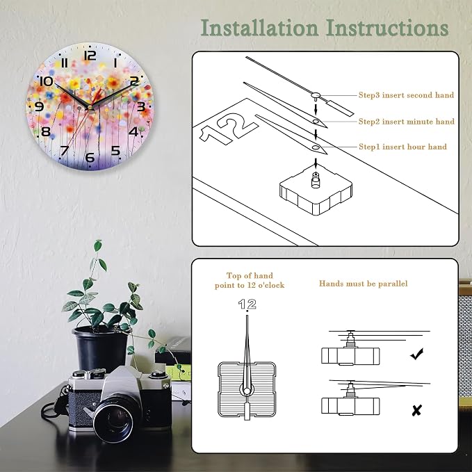 Reloj de Pared Analógico Silencioso 10 Pulgadas miniatura 5