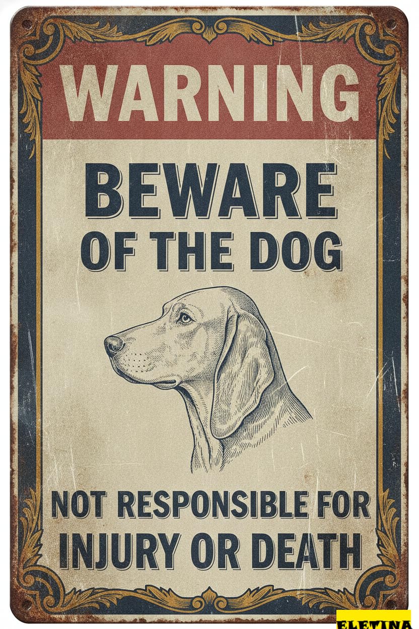 Tin Sign for Man Cave Beware Of Dog Labrador Warning Aluminum Metal Tin S Outdoor Yard Warning Fence Yard Home Kitchen Farm Garden Wall Decor 8x12 Inch Private Property Decorative
