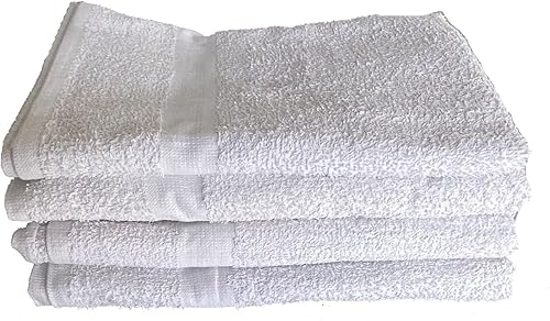 Towel Supercenter Toallas de baño blancas 100% algodón Basic Economy 20 x 40, 22 x 44, 24 x 48, 24 x 50 (24 unidades, 36 unidades, 60 unidades, 120