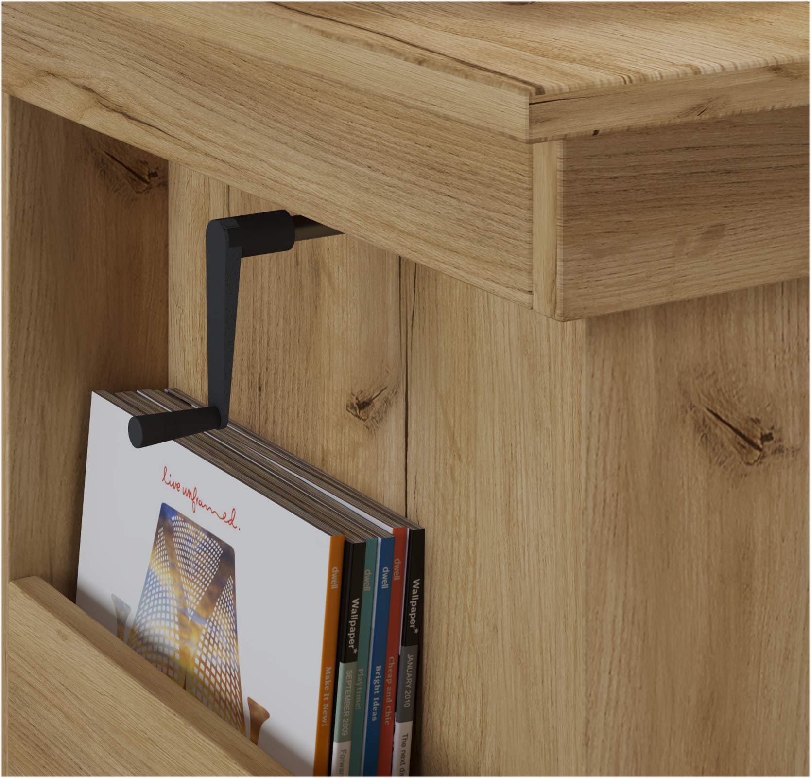 VCM Holz Couchtisch Schlicht | Maße ca. H. 52 x B. 115 x T. 58 cm | Wohnzimmertisch - Kobila höhenverstellbar ausziehbar Honig-Eiche
