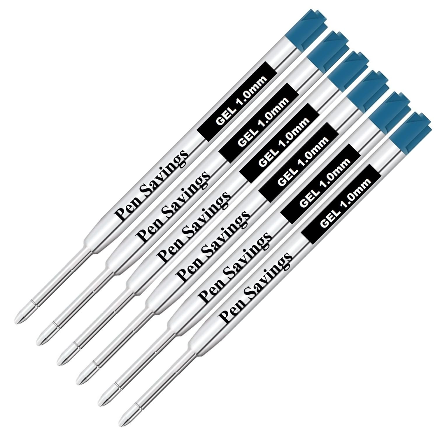 6 Pack, Pen Savings Gel Pen Refills Compatible with Parker Ballpoint Pens, 1.0mm Bold Poi…