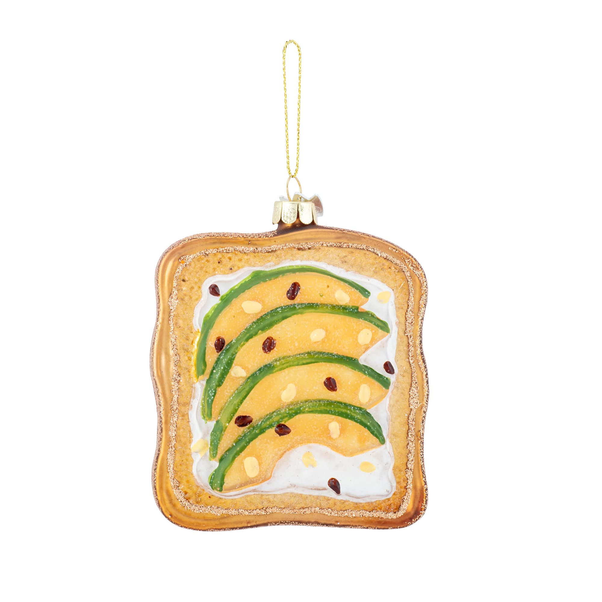 Kurt S. Adler Noble Gems? Glass Avocado Toast Ornament