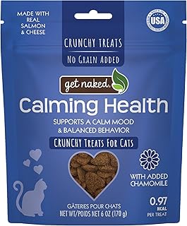 Get Naked Cat Calming Treats Salmon & Cheese Flavor, Crunchy, Calming Health, 6-oz Bag
