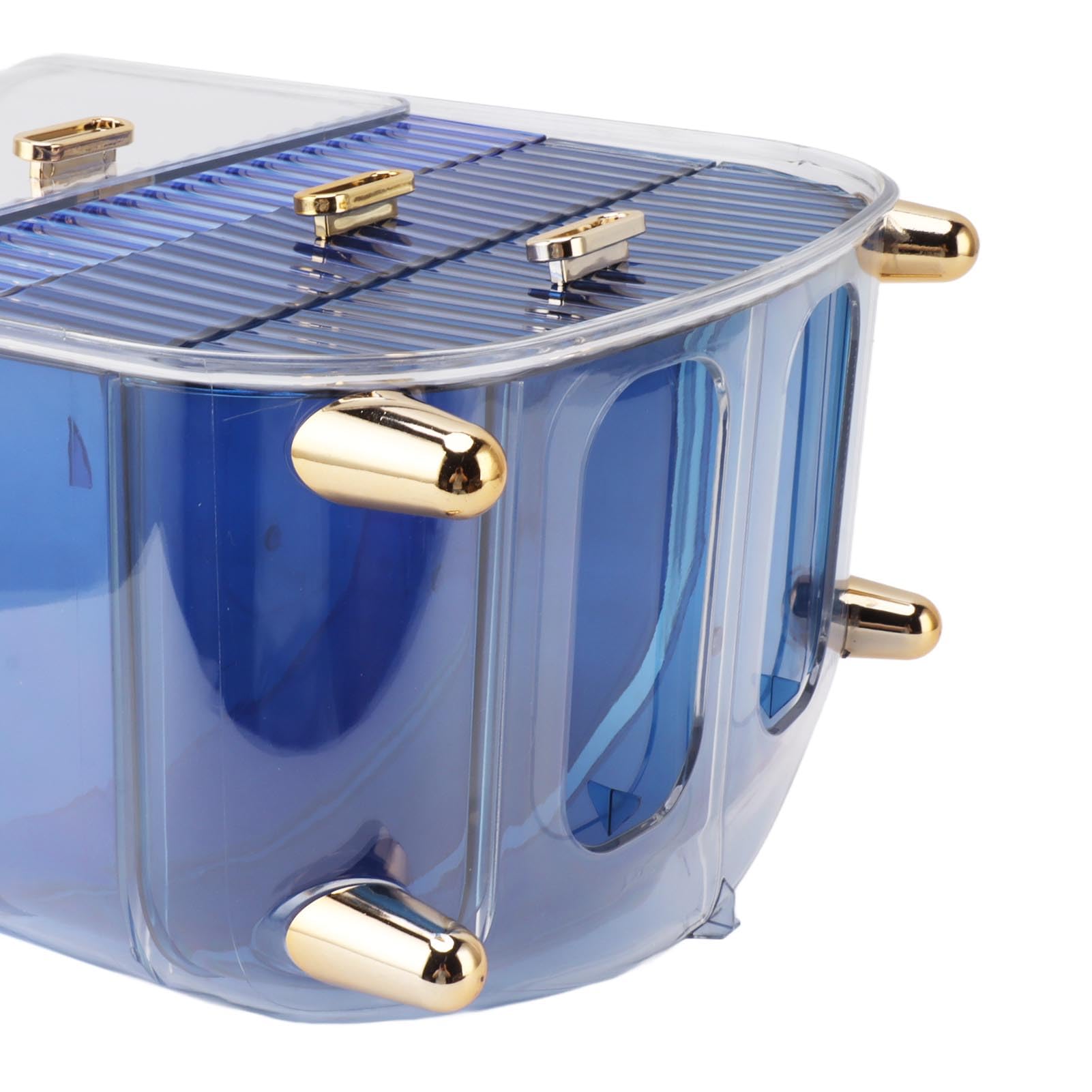 Estuche para Cajones de Cosméticos, Organizador de Belleza Elegante con Gran Capacidad para Tocador de Dormitorio en Casa, Hecho de PET Duradero (BLUE)