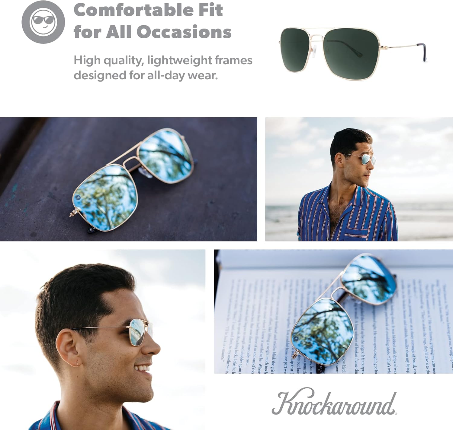 Knockaround Mount Evans Polarized Aviator Sunglasses for Men & Women - UV400 Protection - Image 6