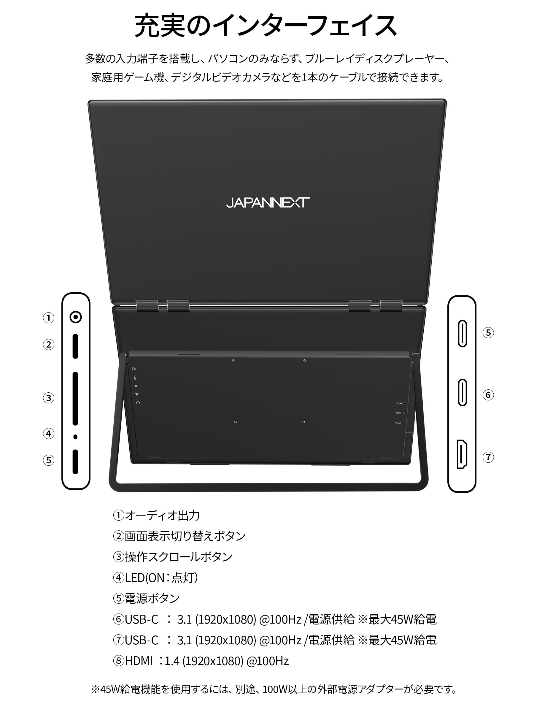 JAPANNEXT 23.8インチ IPSパネルx2搭載 フルHD JAPANNEXT（ジャパンネクスト） JAPANNEXT 23.8インチ IPSパネルx2搭載
