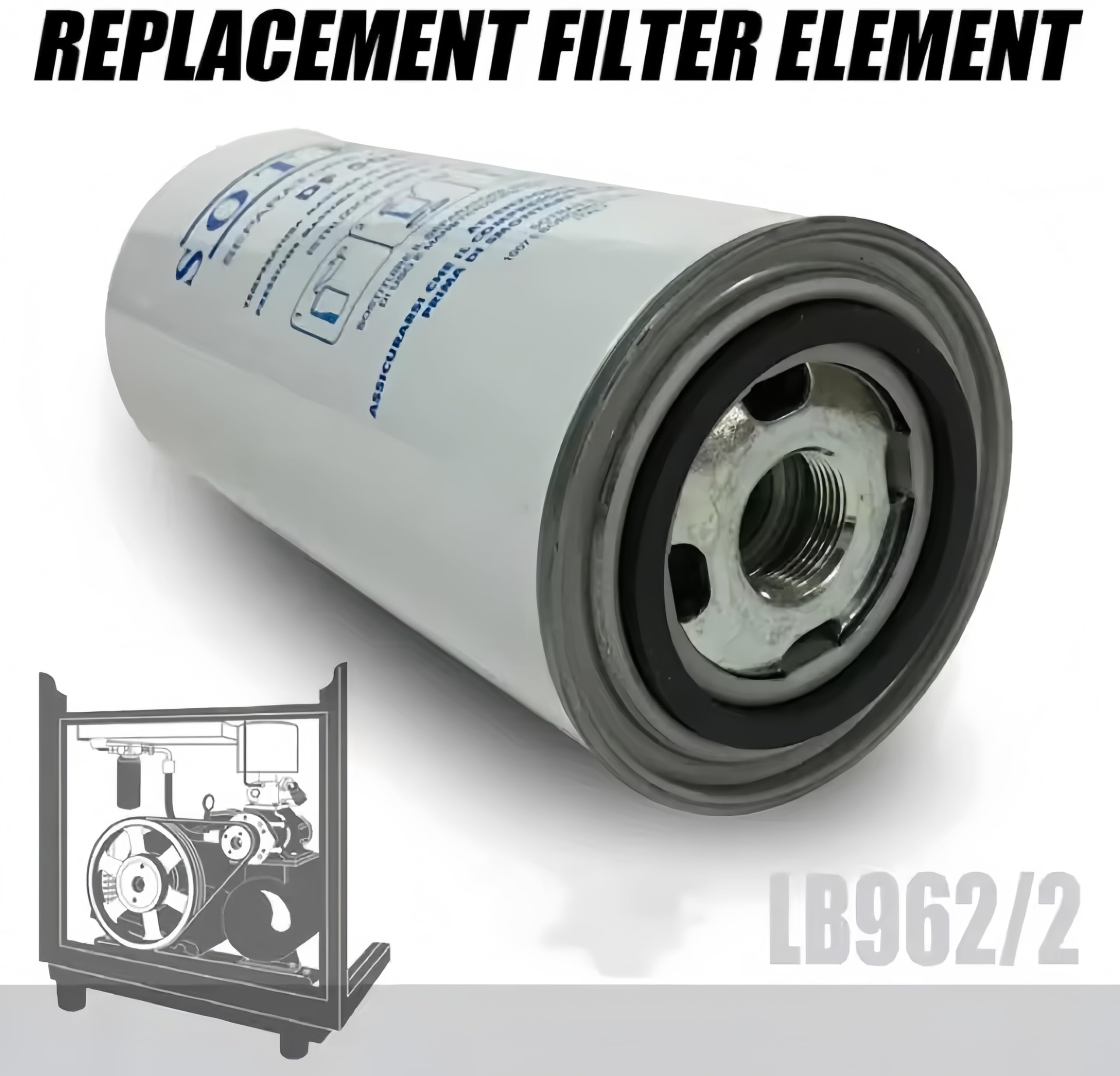 LB962/2 Compresseur d'air à vis Séparateur d'huile Filtre à tambour Pièce de rechange 6221347800 2205406508