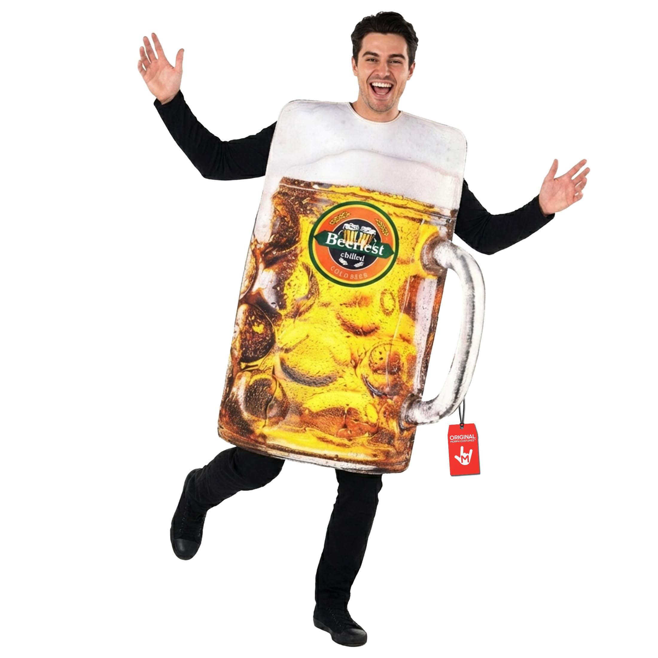 Morph Disfraz Cerveza Adulto, Beer, Tiroles, Oktoberfest Hombre, Cerveza Mujer, Divertido, Carnaval