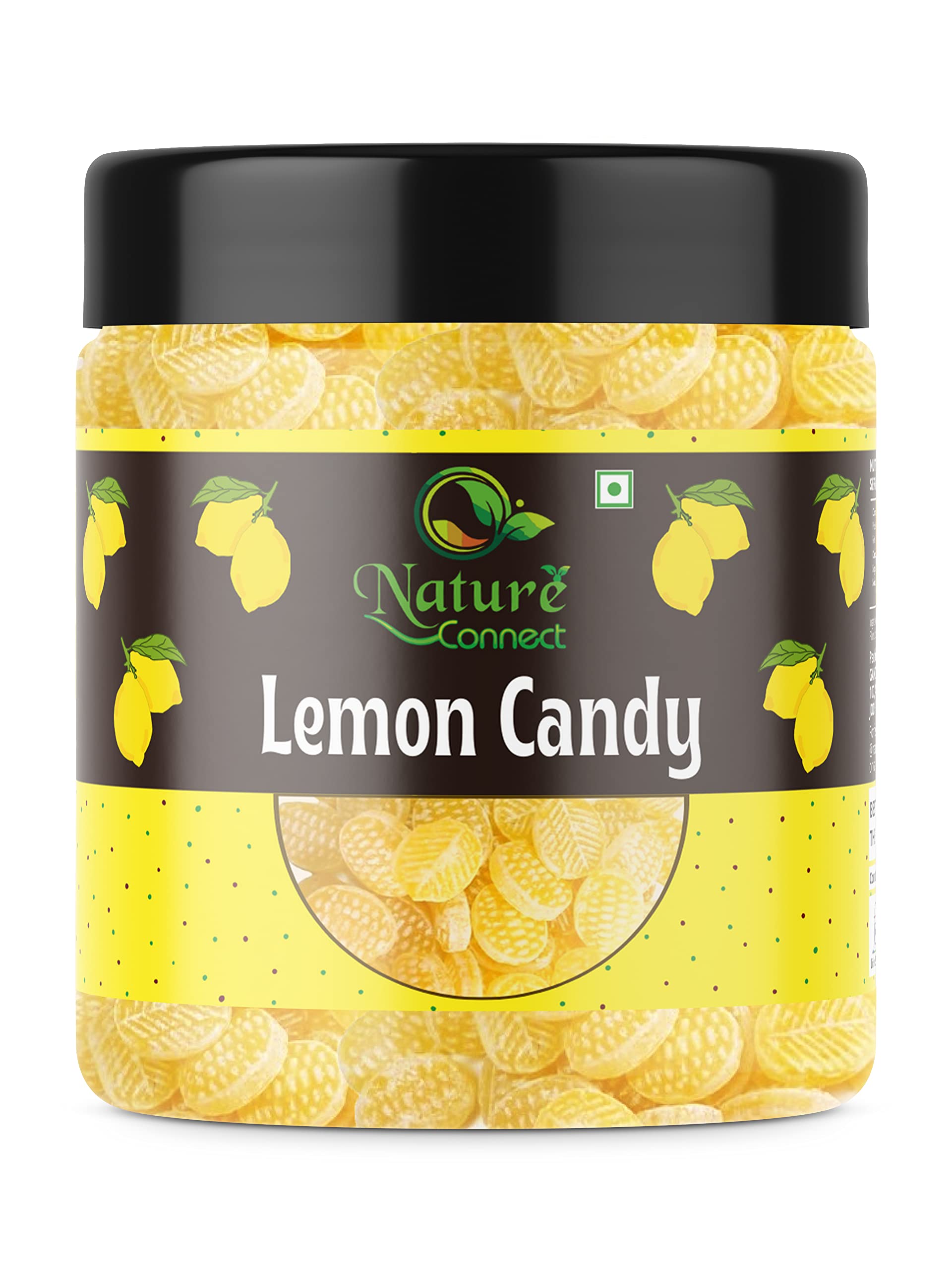 Nature Connect Lemon Flavor Candy 400 gms |Candy Khatti Mithi Goli |Lemon Toffee | Lemon Toffee [Jar Pack]