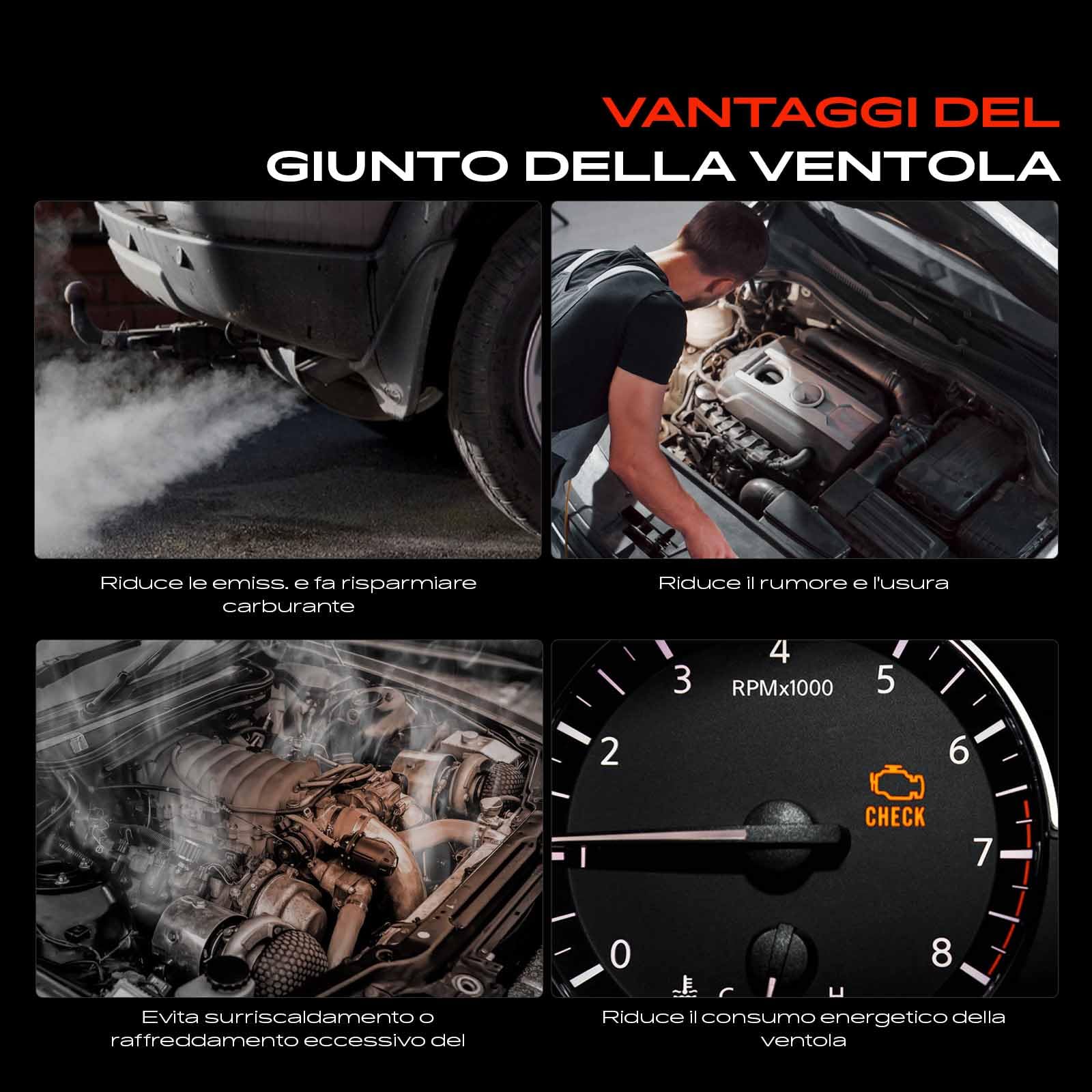Frankberg Frizione della ventola Compatibile con Wrangler III JK 2.8 CRD 3.8 3.8 RWD 2007-2017 Replace# 68085950AA,55056610AA