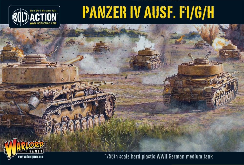 Warlord Games Panzer IV Ausf. F1/G/H Medium Tank - 1:56 / 28mm Plastic Scale Model Tank for Bolt Action Highly Detailed World War 2 Miniatures for Table-top Wargaming