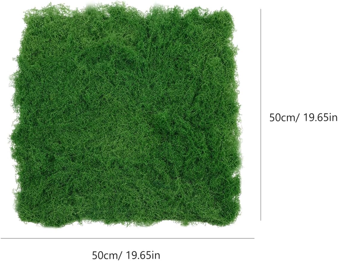 Toddmomy Artificial Moss Mat 19.68X19.68 Inch Realistic Simulated Moss Pad for DIY Micro Landscape Garden Decor Bonsai Fish Tank Aquarium Carpet