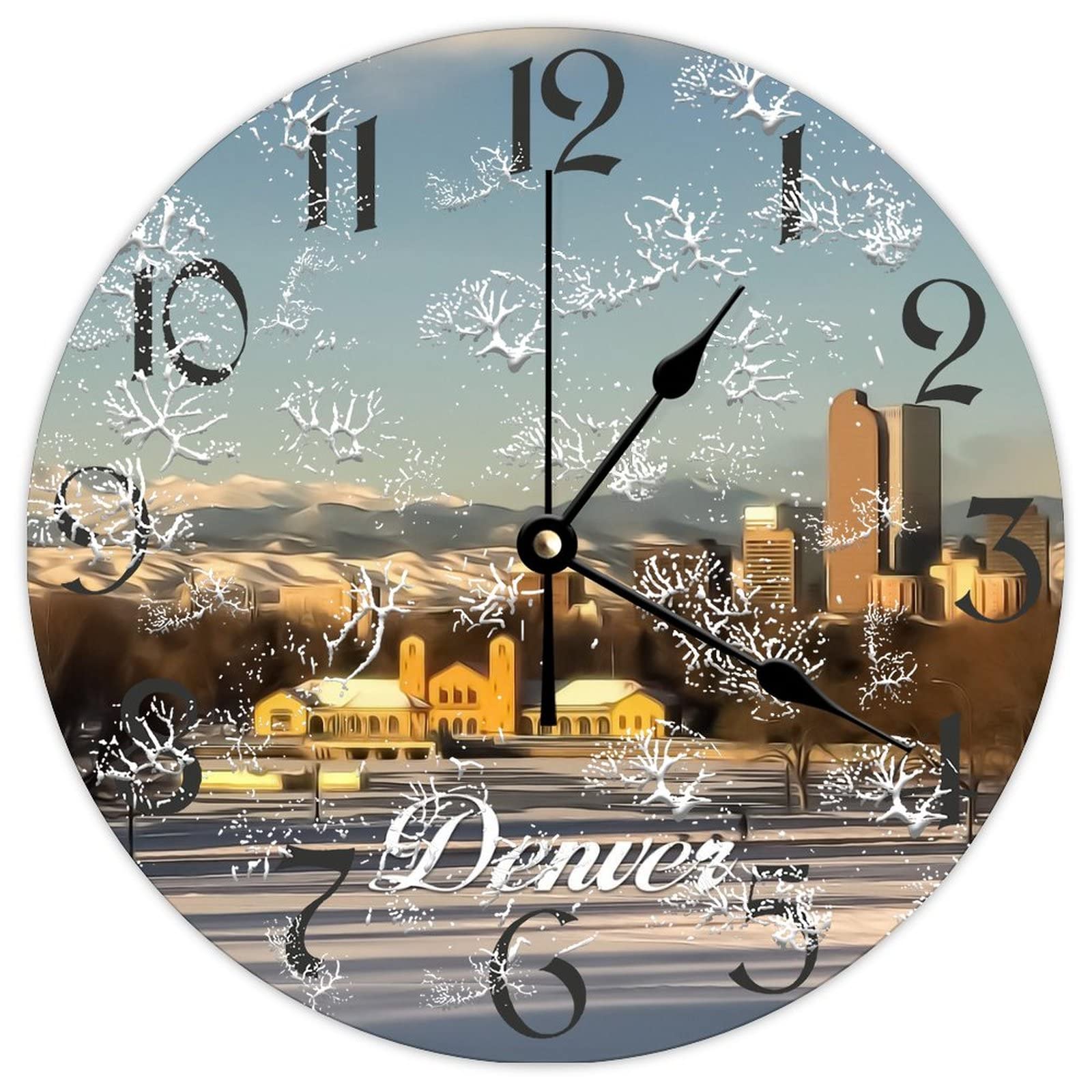 Horloge murale en bois pour salon cuisine ambiance ferme chalet