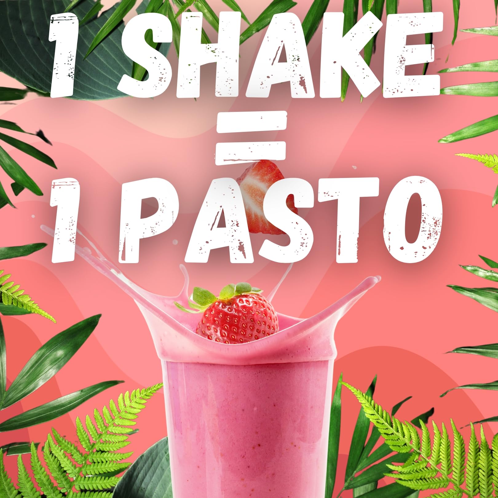 NÄTOO Pasto Sostitutivo Vegan Slim Shake Proteico - Sostituto di pasto completo per il controllo del peso a base di proteine vegetali con 27 minerali e vitamine - 600gr. (10 porzioni) (Fragola)
