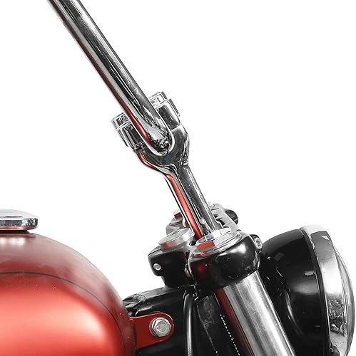 Miniatura 6 de TCT-MOTORPARTS Manillar de elevación cromado de 4" Compatible con manillar de 1" para Harley Dyna Low Rider Softail Deluxe