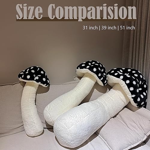 Miniatura 6 de Hofun4U Almohada de felpa de hongos Almohada larga de peluche en forma de hongo de 39 pulgadas Almohada rellena de hongos Elección de cumpleaños