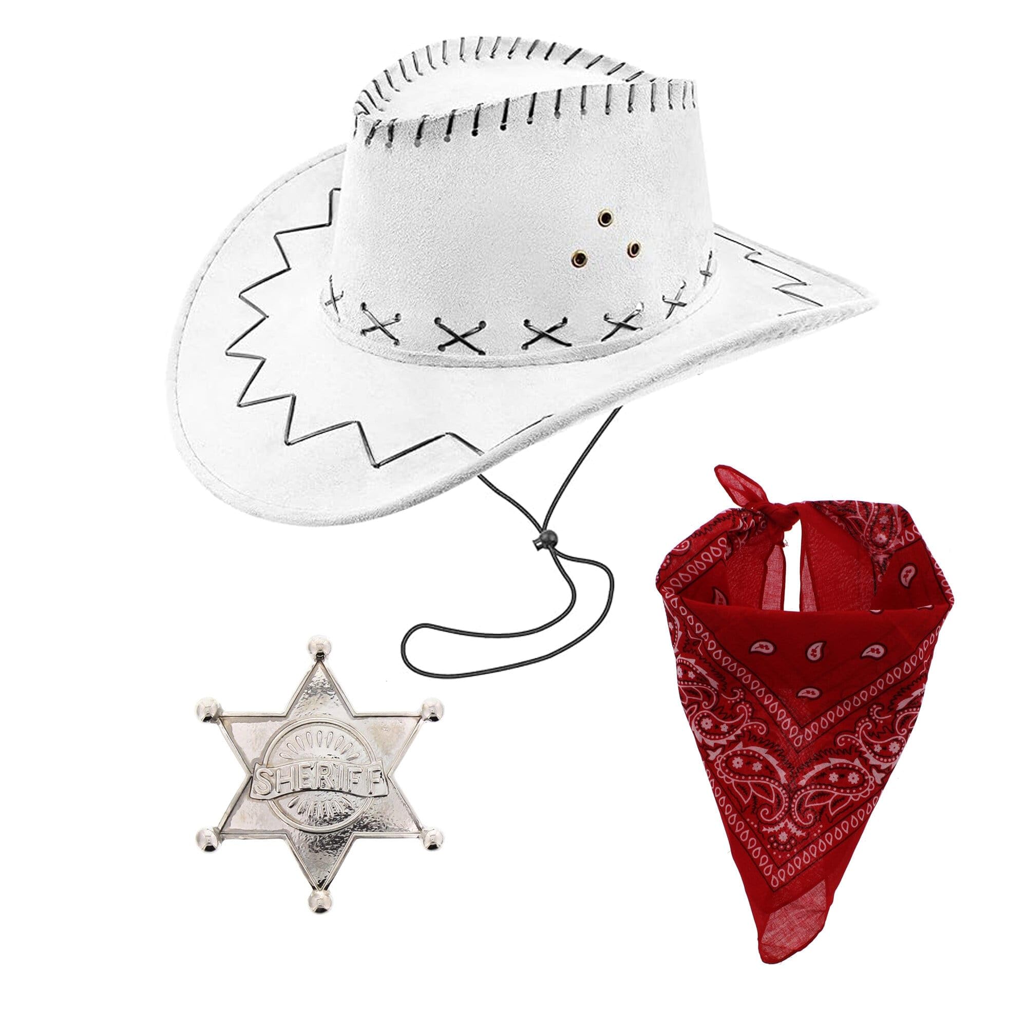 Zac's Alter Ego Fancy Dress Cowboy Sheriff Badge, Hat & Bandana/Neckerchief Set — image 1