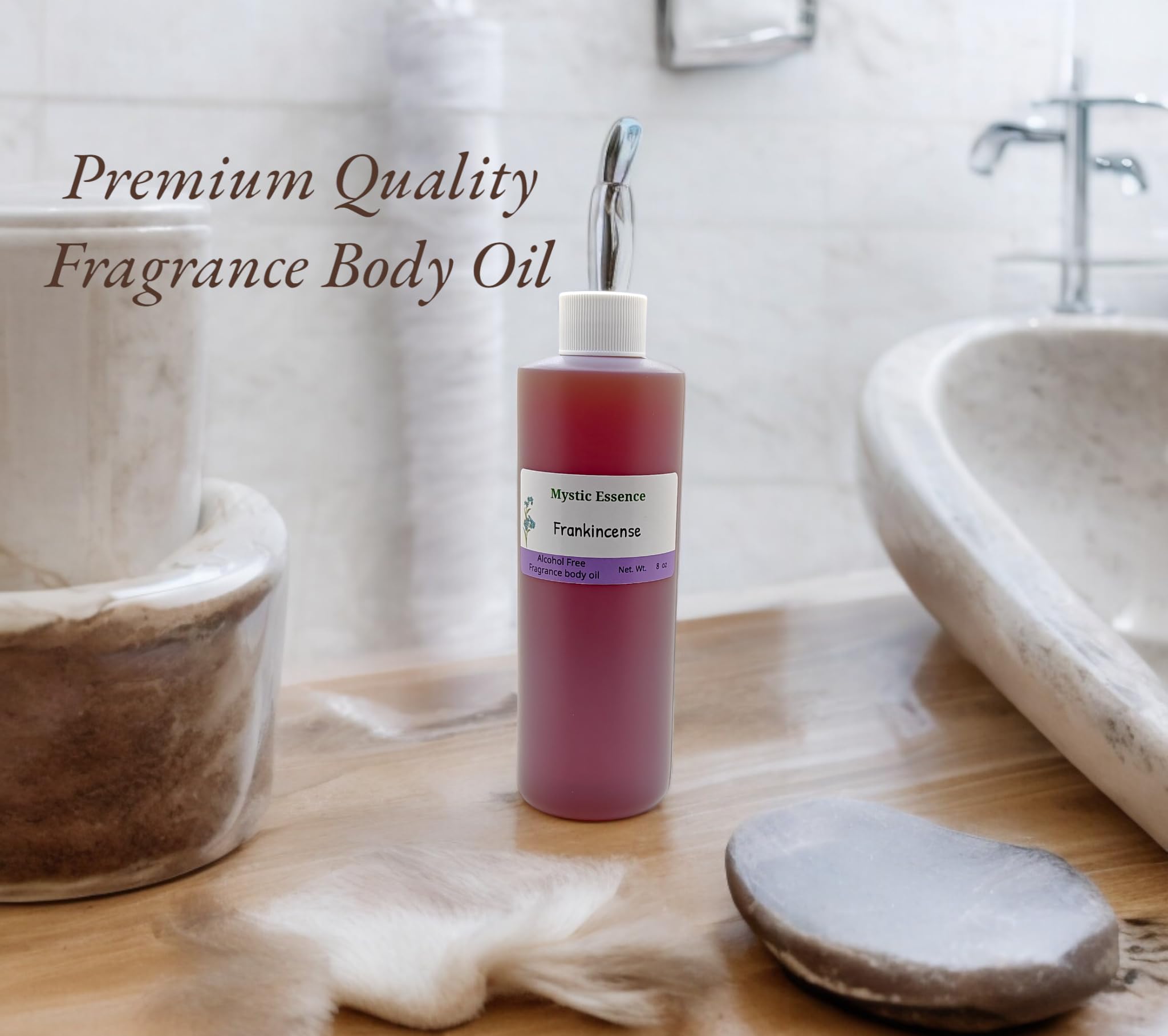 Frankincense Body Oil - Premium Quality Fragrance Body Oil for All Skin Types - Frankincense Oil - Unisex Classic Fragrance - 8 fl oz