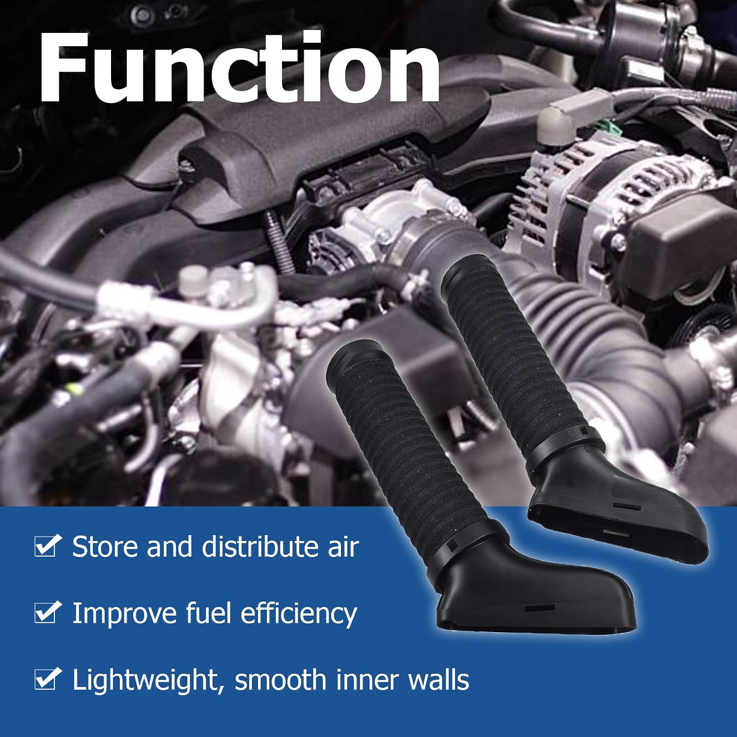 WFLNHB 1Pair Air Side Intake Duct Hose Left Right Replacement for Mercedes Benz GLK350 2010-2012