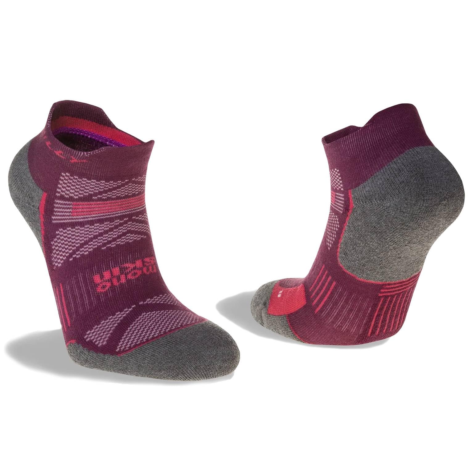 Hilly Running Socks Supreme Socklet, Eldeberry/Grey Marl, S EU