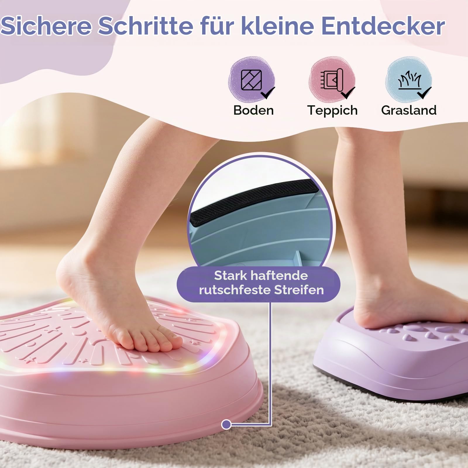 Lehoo Castle Balanciersteine für Kinder mit Lichtern und Musik