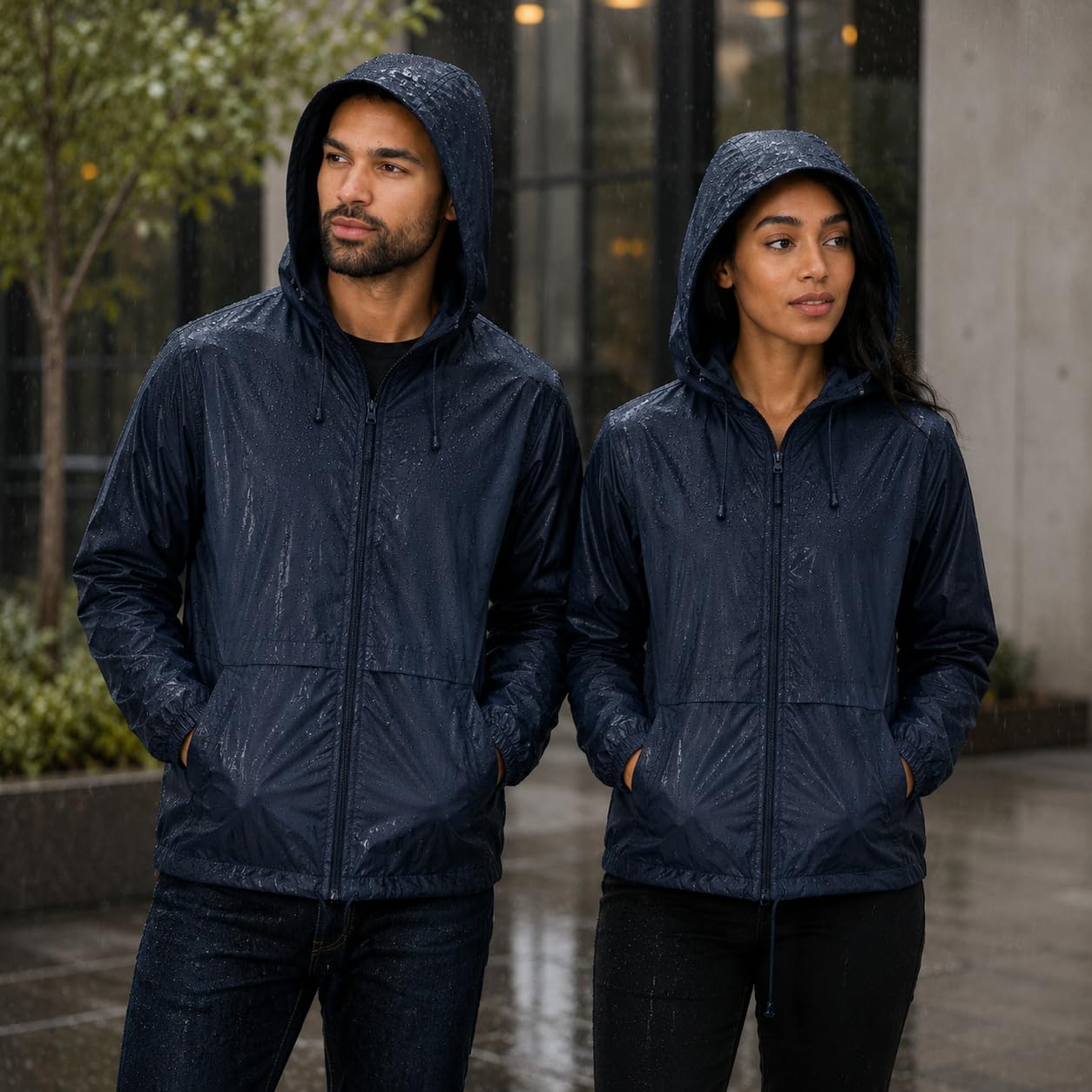 Style It Up Veste imperméable à capuche unisexe pour adulte
