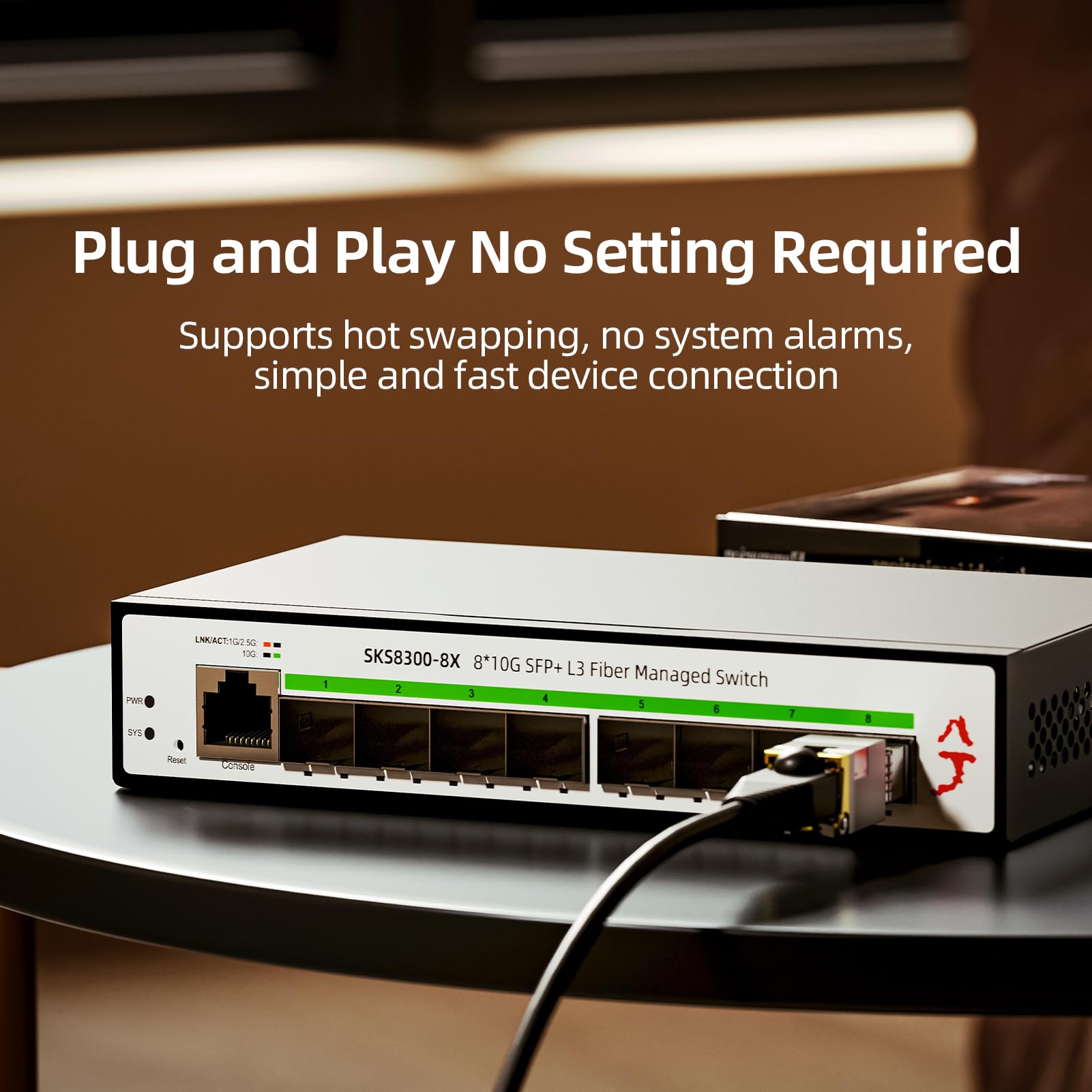 Module SFP+ RJ45 10G, Transceiver SFP+ 10GBase-T jusqu'à 30m, Cat6a/Cat7, Plug & Play