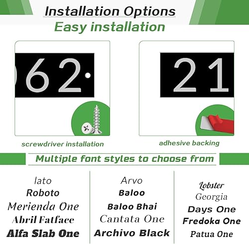 Miniatura 124 de Placa de dirección acrílica personalizada, letrero de dirección horizontal, utilizado para casa, puerta, calle o buzón Hengkuan-2