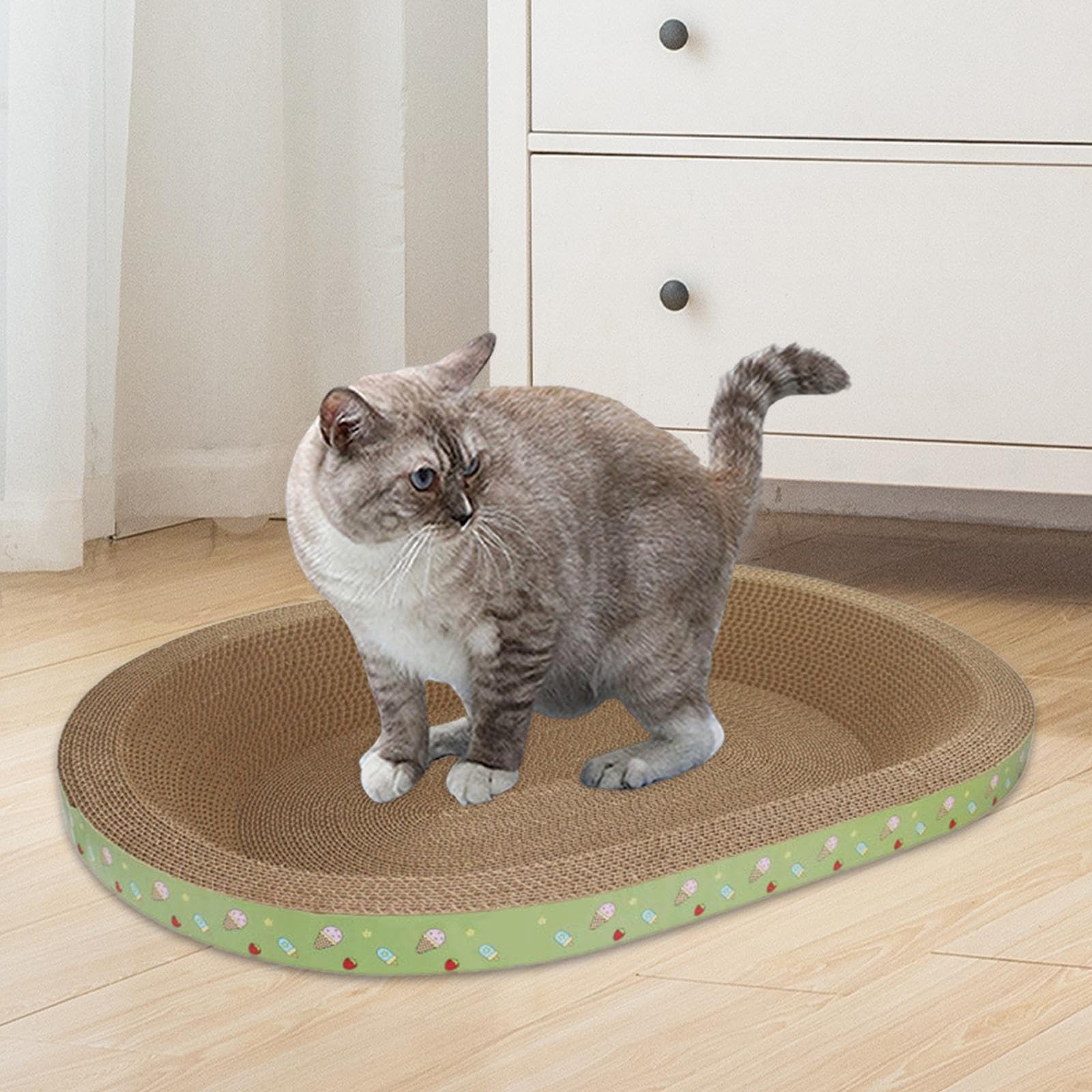 perfk Katzenkratzbrett, Katzenkratzbrett, Schüssel, Haustierbedarf, Ruhe, Schlafen, Loungebett aus Karton, Katzenschlafbett für Hauskatzen