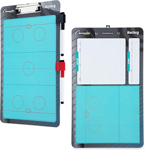 Miniatura 2 de Champion Sports Pizarra de borrado en seco grande y XL para entrenamiento - Pizarras blancas para estrategia, técnicas, juegos - Tablas de 2 caras