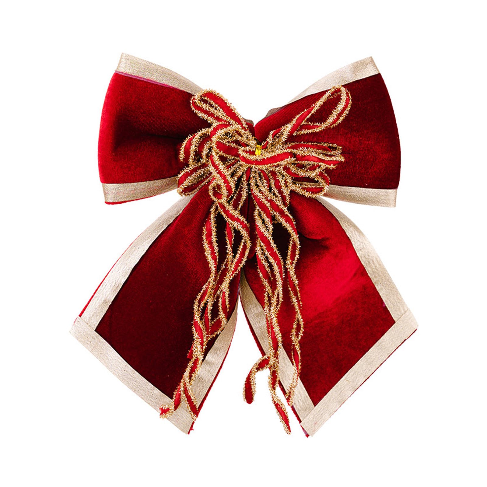 Xjdzineq Velvety Fabric Bowknot Christmas Tree Decoration for Front Door Wreath Mantels Wrapping Wedding Red Velvety Bowknot Christmas