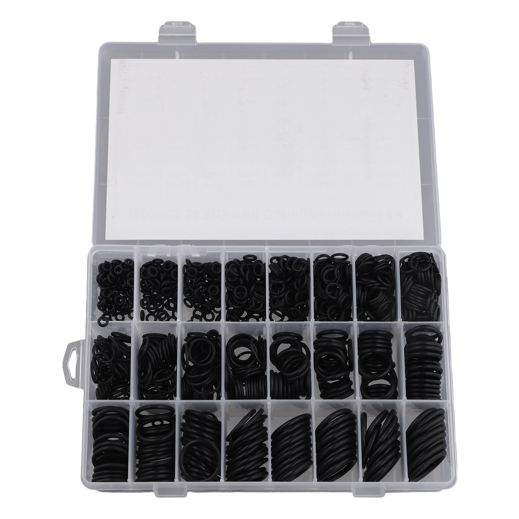 Pomoflexi 1200pcs O Ring Sealing Washer Black Rubber O-Ring Plumbing Gasket Oil High Temperature Kit