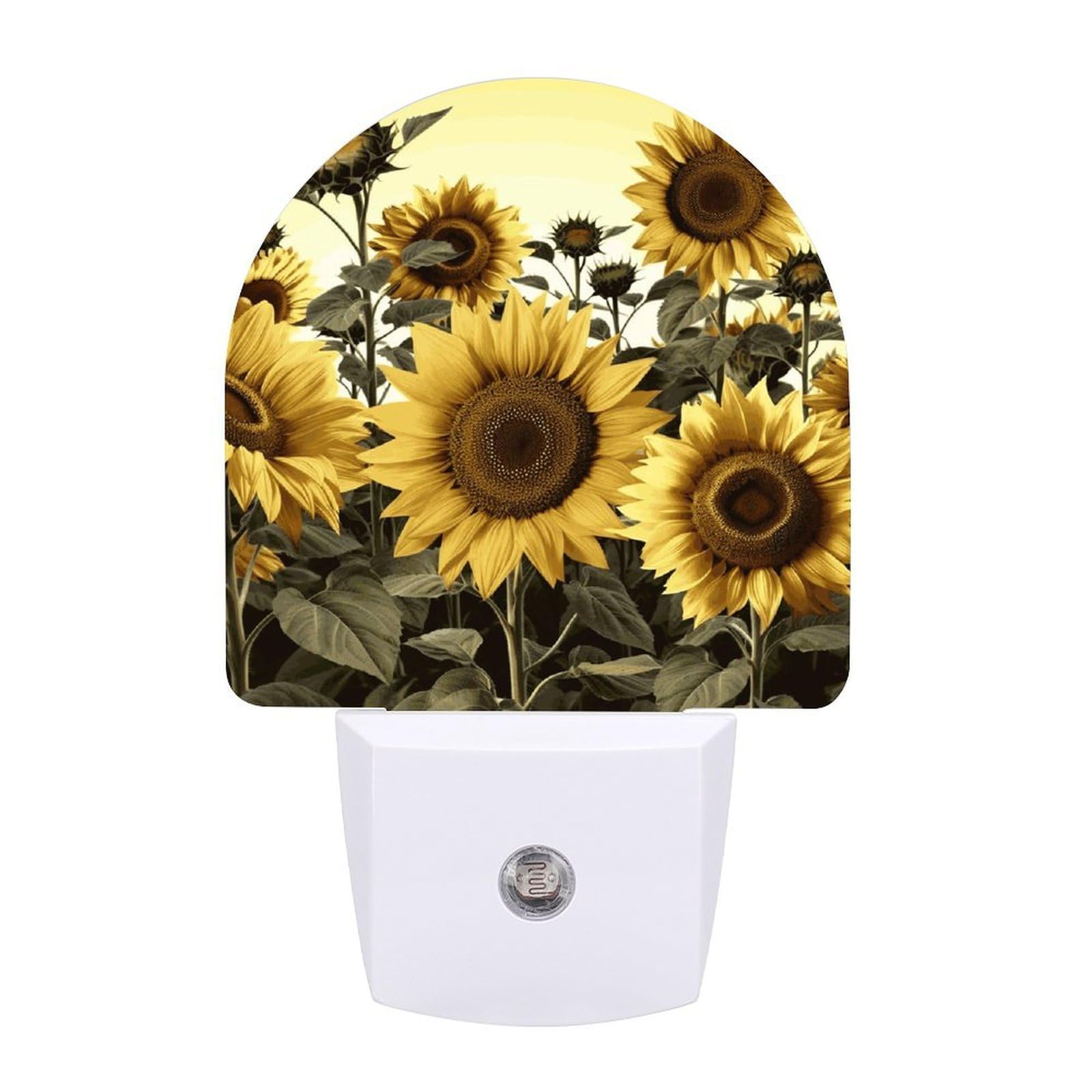 LDGSUPH - Yellow Sunflower Smart Sensor Night Light with Floral Design, 0.5W Smart Sensor Night Light, Plug in Night Light, Dusk to Dawn Sensor, Lights