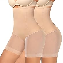 Xnova Femme Panties Culotte Gaine Amincissante Ventre Plat, Shorty sous-Vêtement Anti Frottement Cuisse, Taille Haute Invisible Slips sous Robe