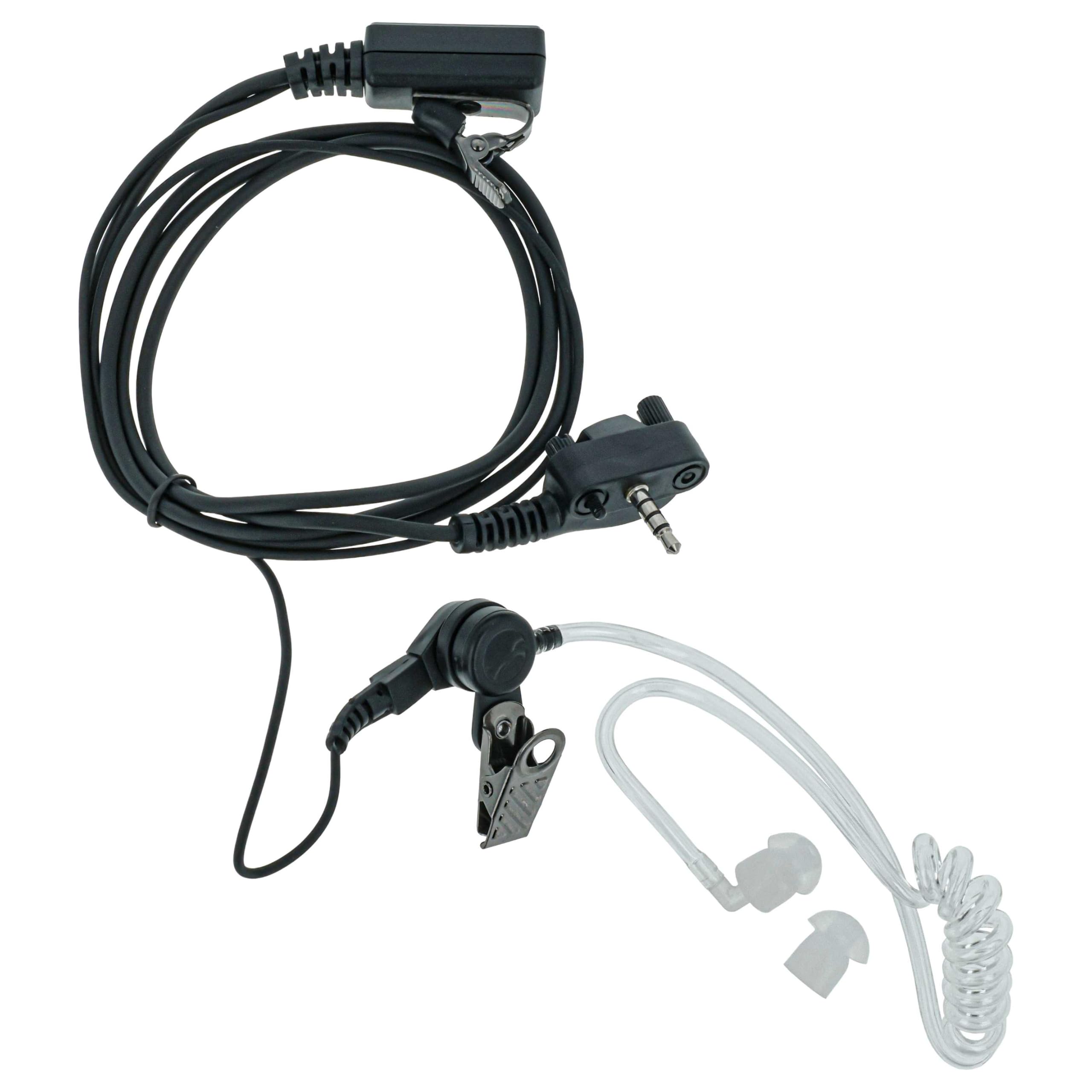 vhbw Zestaw słuchawkowy, 5 sztuk, kompatybilny z Yaesu Vertex VX-351, VX-354, VX-400, VX-410, VX-231, VX-246, VX-350 Radio, Walkie-Talkie - czarny