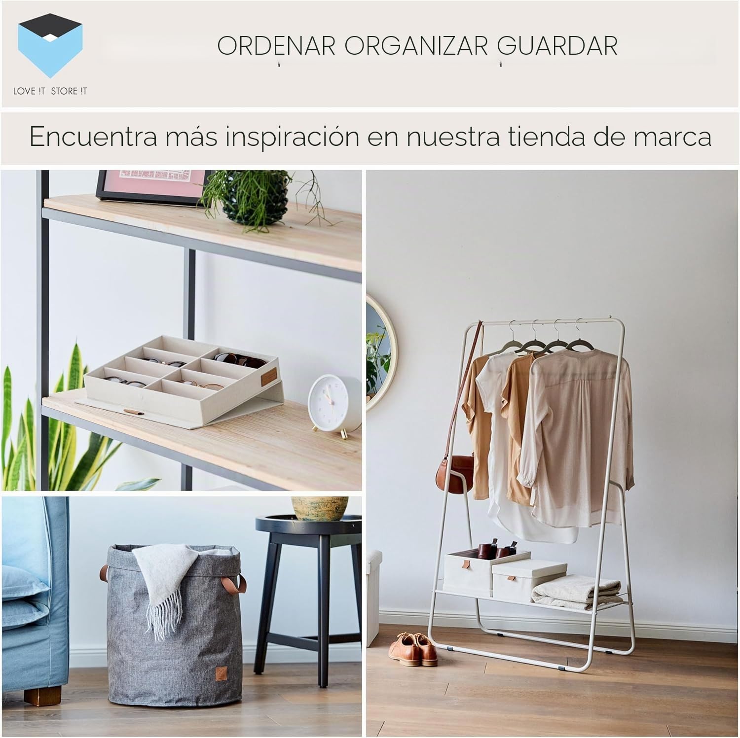 LOVE IT STORE IT Organizador premium para almacenamiento de papel de regalo, reforzado, gris, 90 x 30 x 12 cm